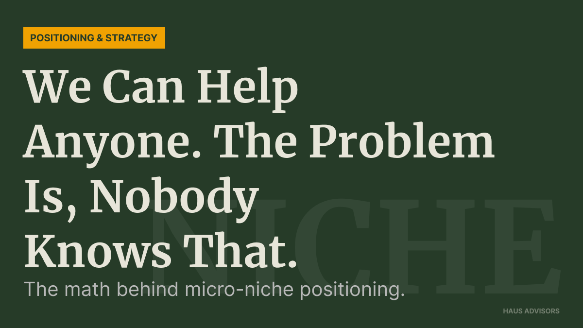 The Micro-Niche Multiplier: Why Narrowing Your Focus Expands  Your Revenue
