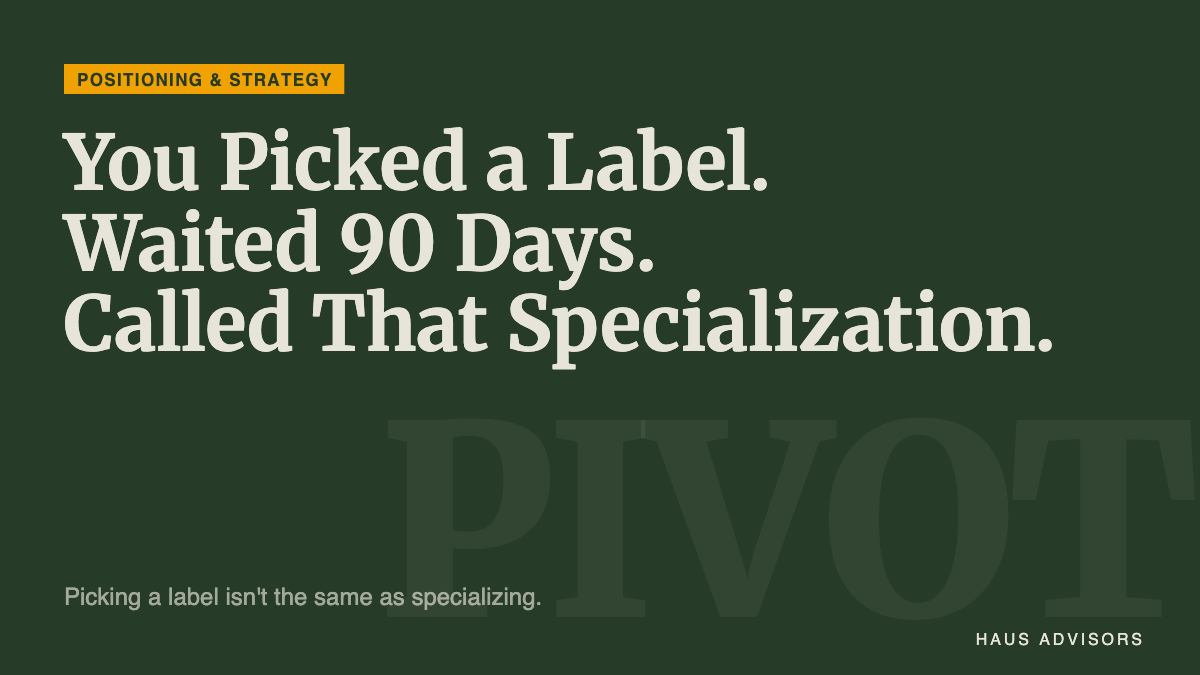 How to Specialize a Software Agency Without Killing Your Pipeline