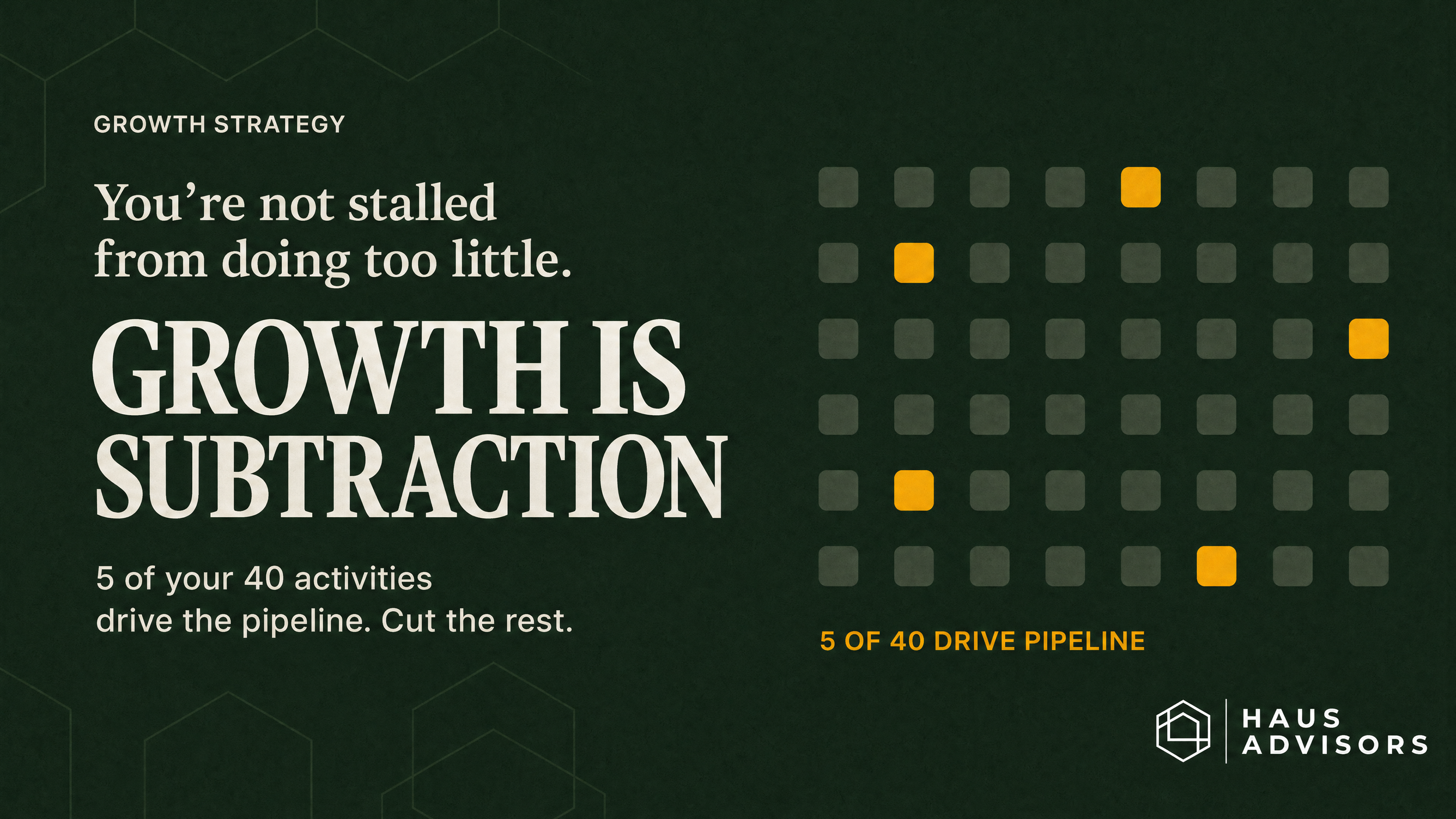 Your Agency Isn't Growing Because You're Doing Too Much