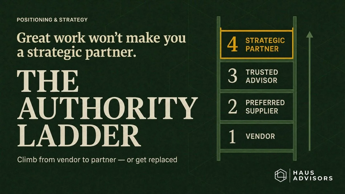 The Authority Ladder: Move From Vendor to Strategic Partner