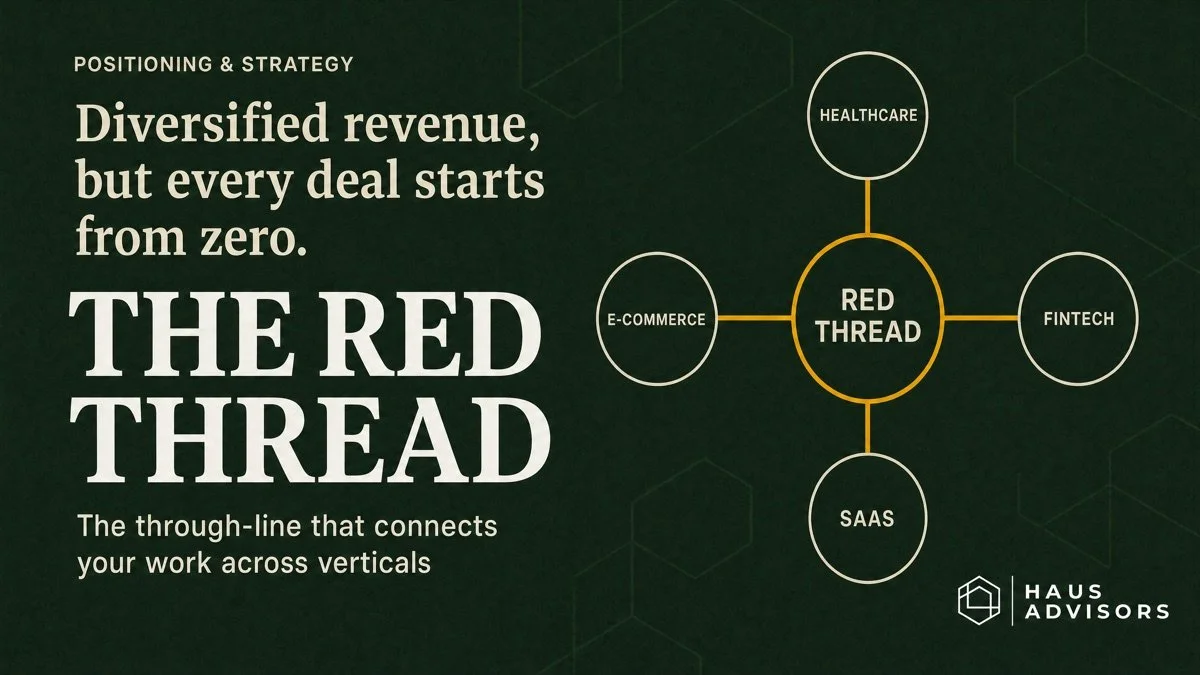 You Don't Have to Pick One Vertical. But You Do Need a Red Thread.
