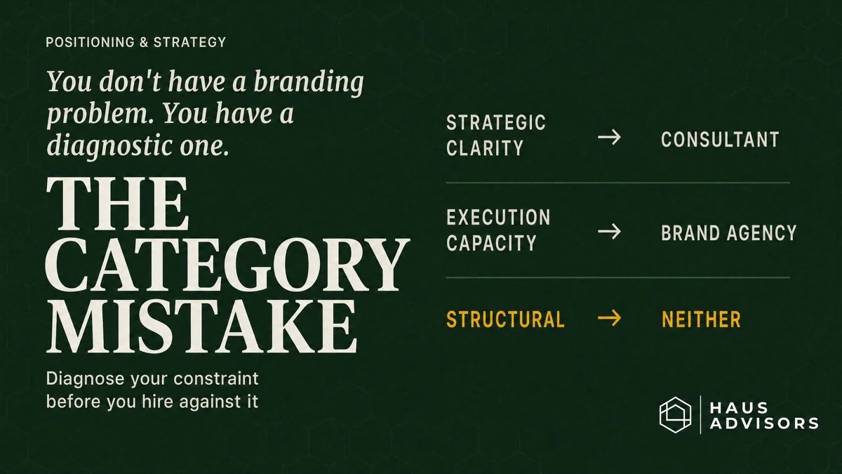 Positioning Consultant vs Brand Agency: Which One You Actually Need