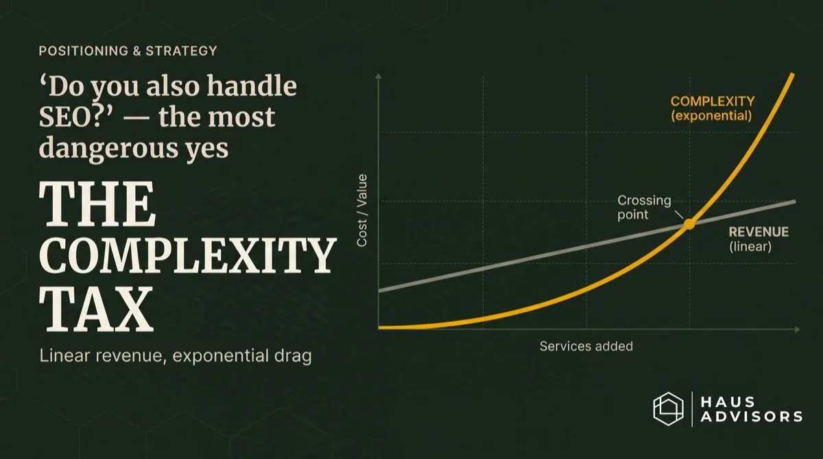 Your Best Client Just Asked "Do You Also Handle SEO?" The Answer You Give Determines Your Next Two Years.