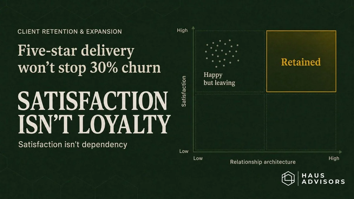 Five-Star Delivery Won't Save You From 30% Client Churn