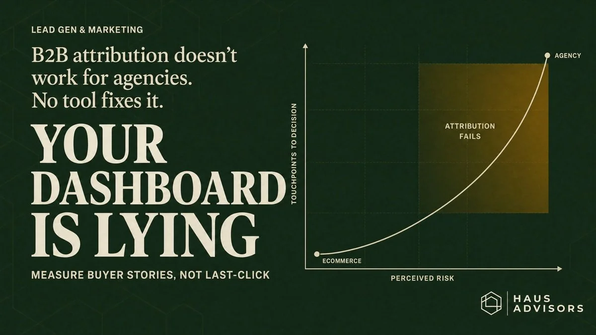 B2B Marketing Attribution Doesn't Work for Agencies. Here's What to Measure Instead.