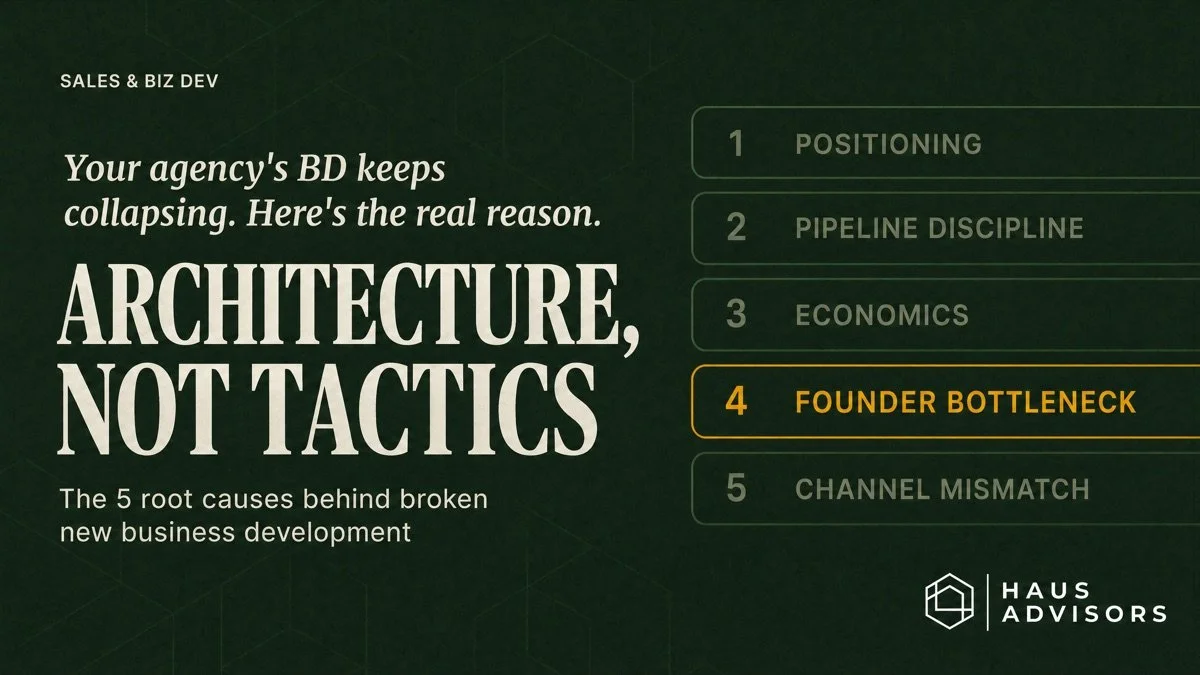 Why Your Ad Agency's New Business Development Isn't Working: The 5 Root Causes for Independent Shops