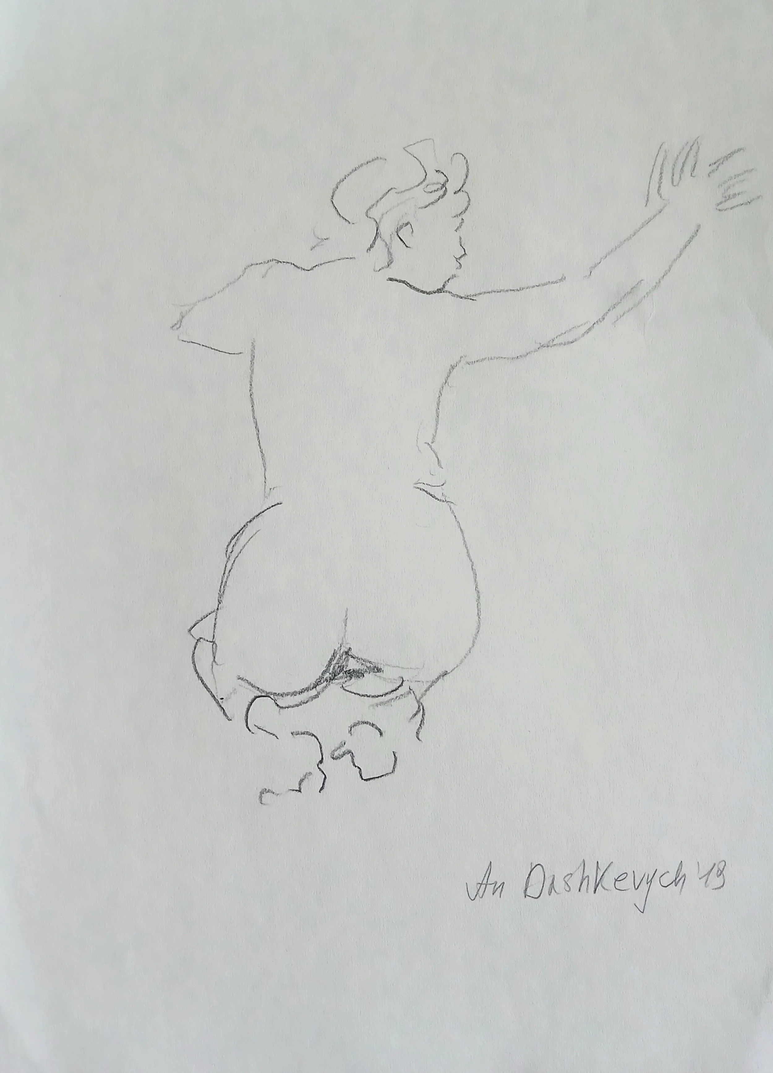 37,5/27,5 cm. pencil on paper.