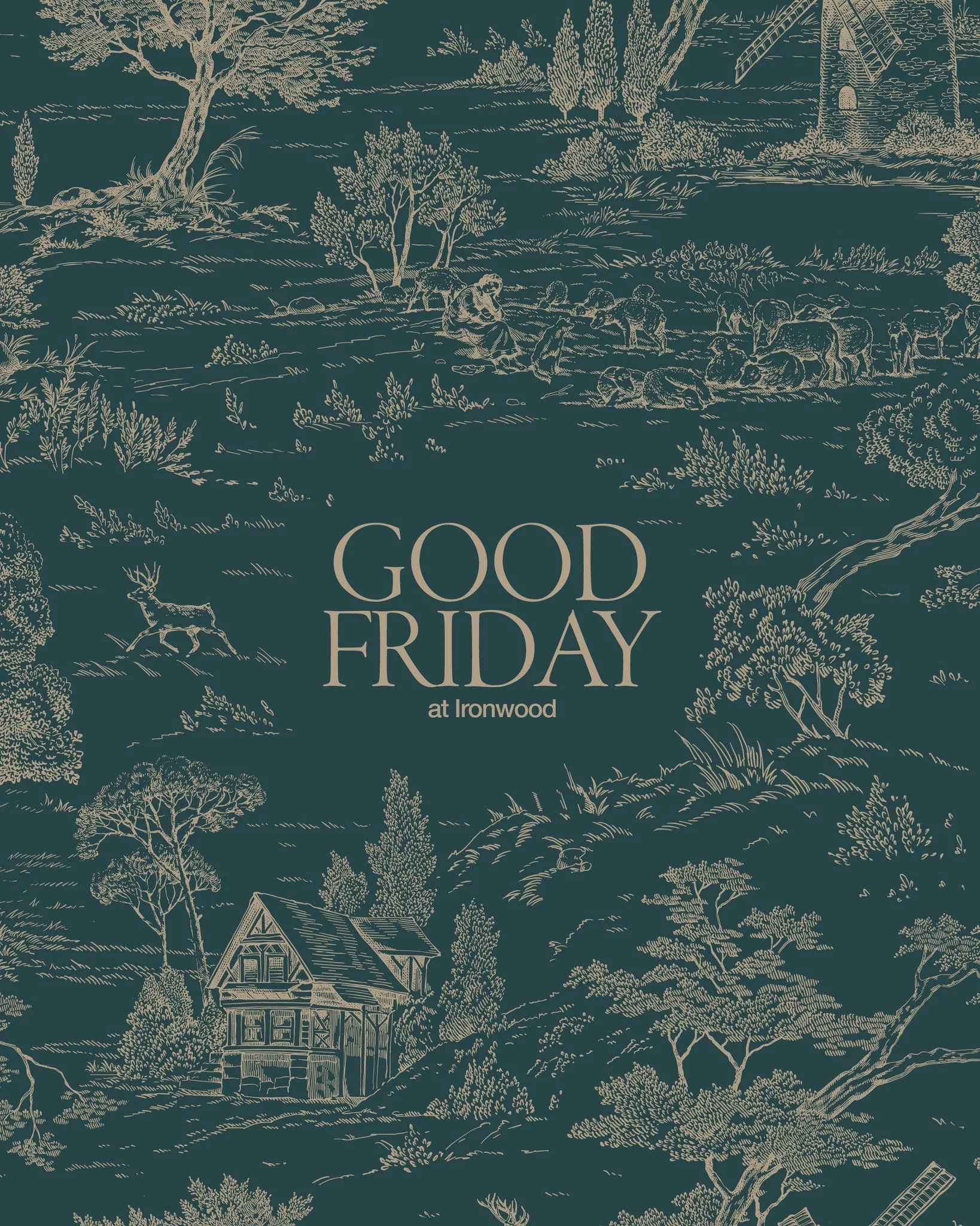 Please join us for one of our Good Friday services (4:00p + 5:30p) as we reflect on the gravity and grace of the death of Jesus. 

Ironwood Kids will be provided for children ages birth through Kindergarten.

IronwoodChurch.org/Easter