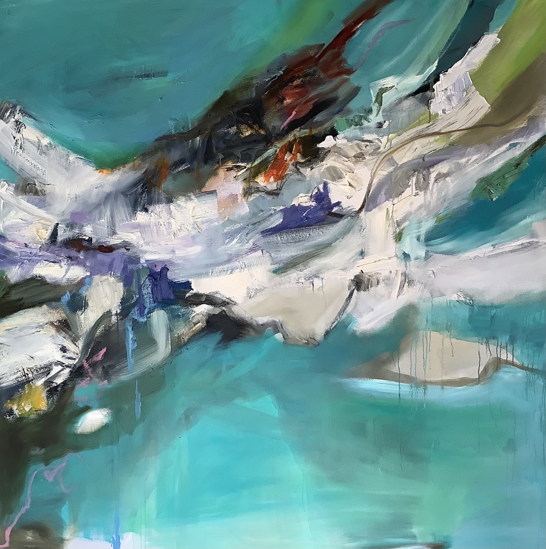 Bay Reflections, 60 x 60