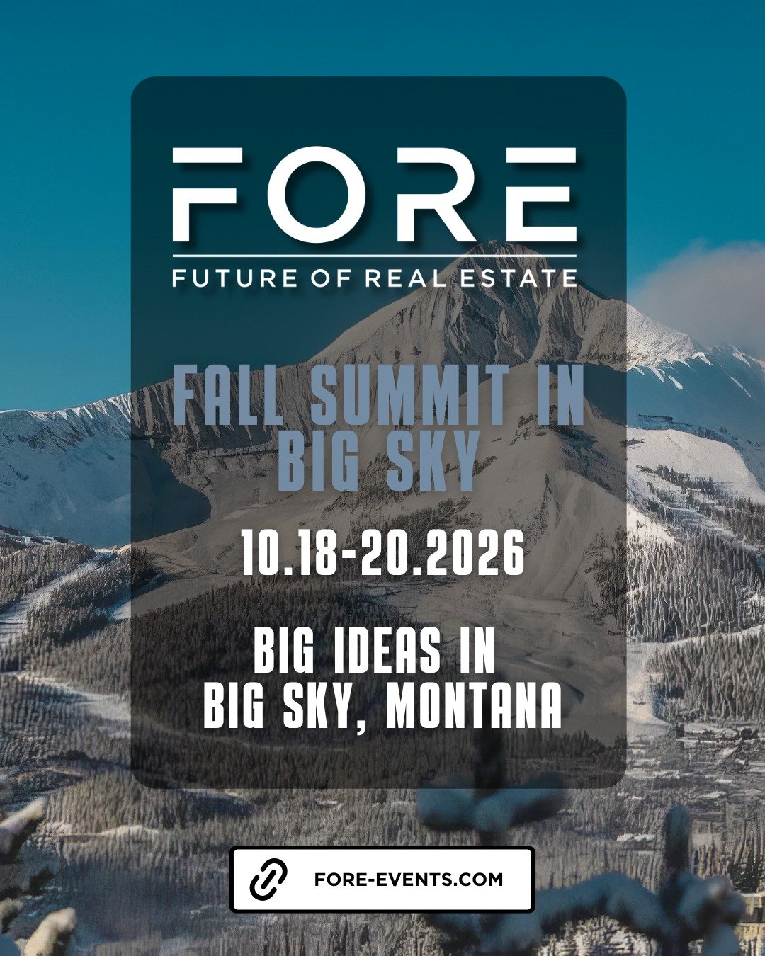 Mark your calendars: the FORE Fall Summit is heading to Big Sky, Montana, October 18&ndash;20, 2026. 🍂

This is where FORE members come together to talk strategy, share what's working in their markets, and shape what's next for the industry &mdash; 