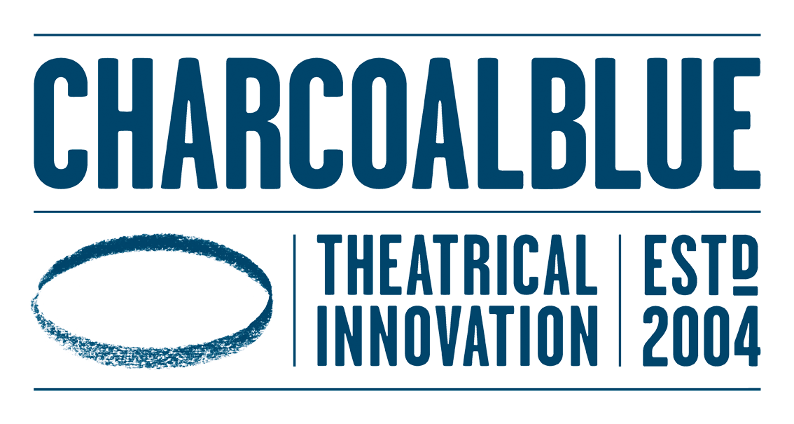Charcoal Blue logo with text 'Charcoal Blue, Theatrical Innovation, EST 2004' 