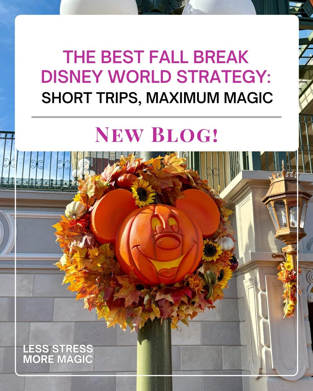 🍂✨ Fall Break = the perfect chance for a Disney getaway&hellip; but most families only have 3&ndash;4 days.

So how do you fit in the rides, fireworks, festivals, AND snacks without feeling rushed? 🏰🥨

That&rsquo;s where smart vacation planning Di