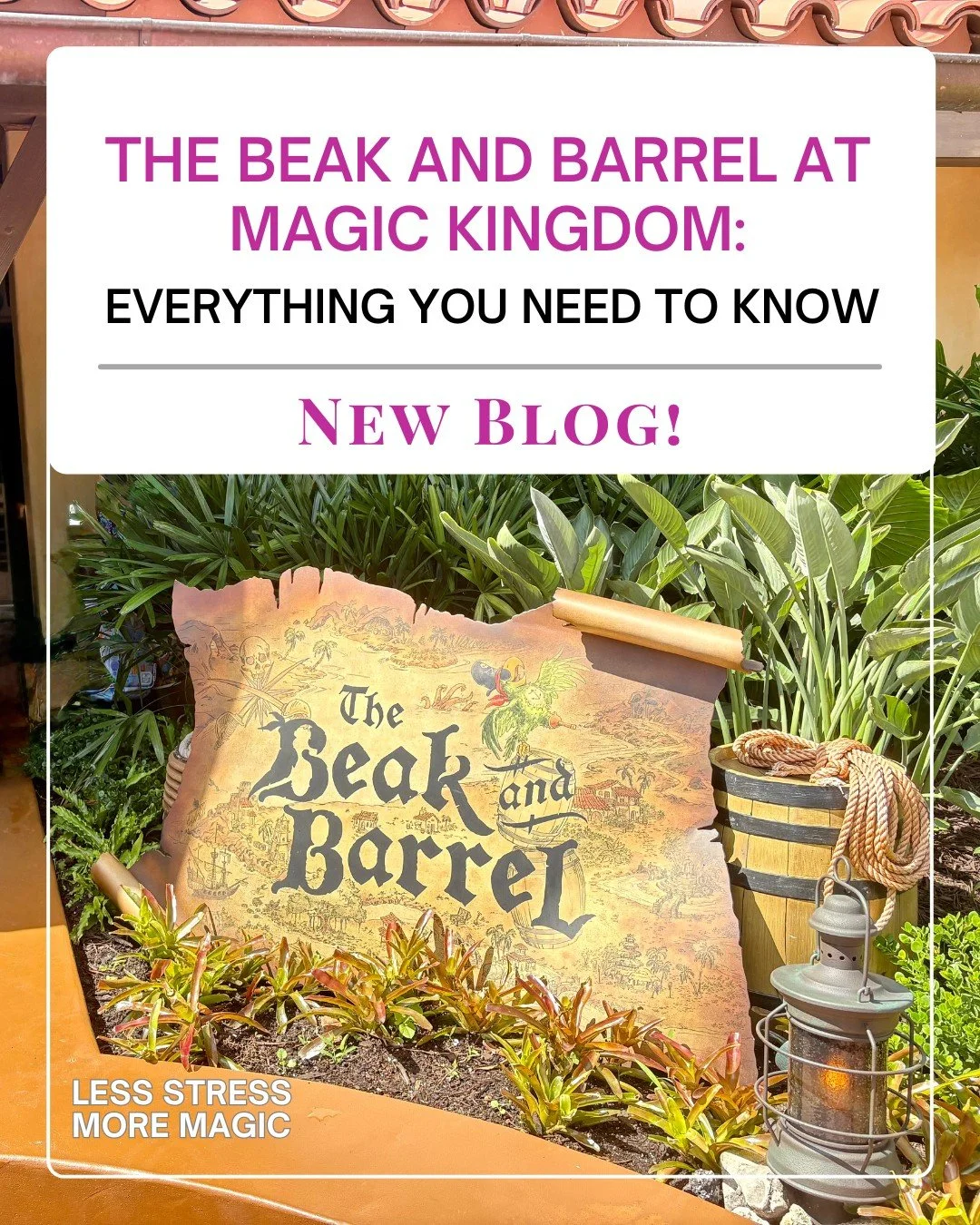 🏴&zwj;☠️ Magic Kingdom&rsquo;s NEW Pirate Lounge is here! 🦜

The Beak and Barrel just opened in Adventureland &mdash; the first-ever lounge inside Magic Kingdom. 

Pirate vibes? Amazing. ⚓️ 
Drinks + food? You&rsquo;ll want to read my full review b