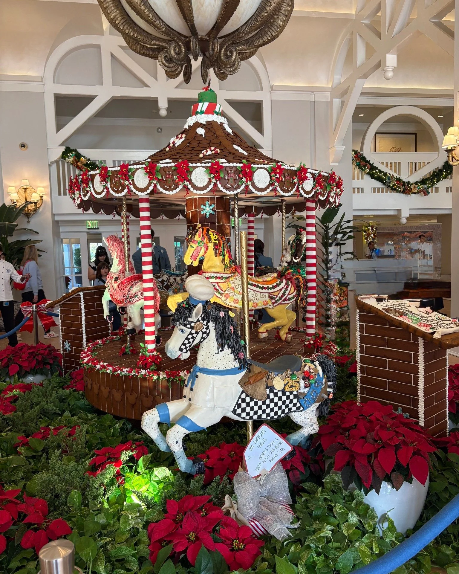 This is hands-down my favorite gingerbread display every year! 🎄❤️

The Beach Club is celebrating 25 years of their gingerbread carousel, and this year&rsquo;s display has 25 golden Hidden Mickeys to find &mdash; such a fun challenge for Disney fans
