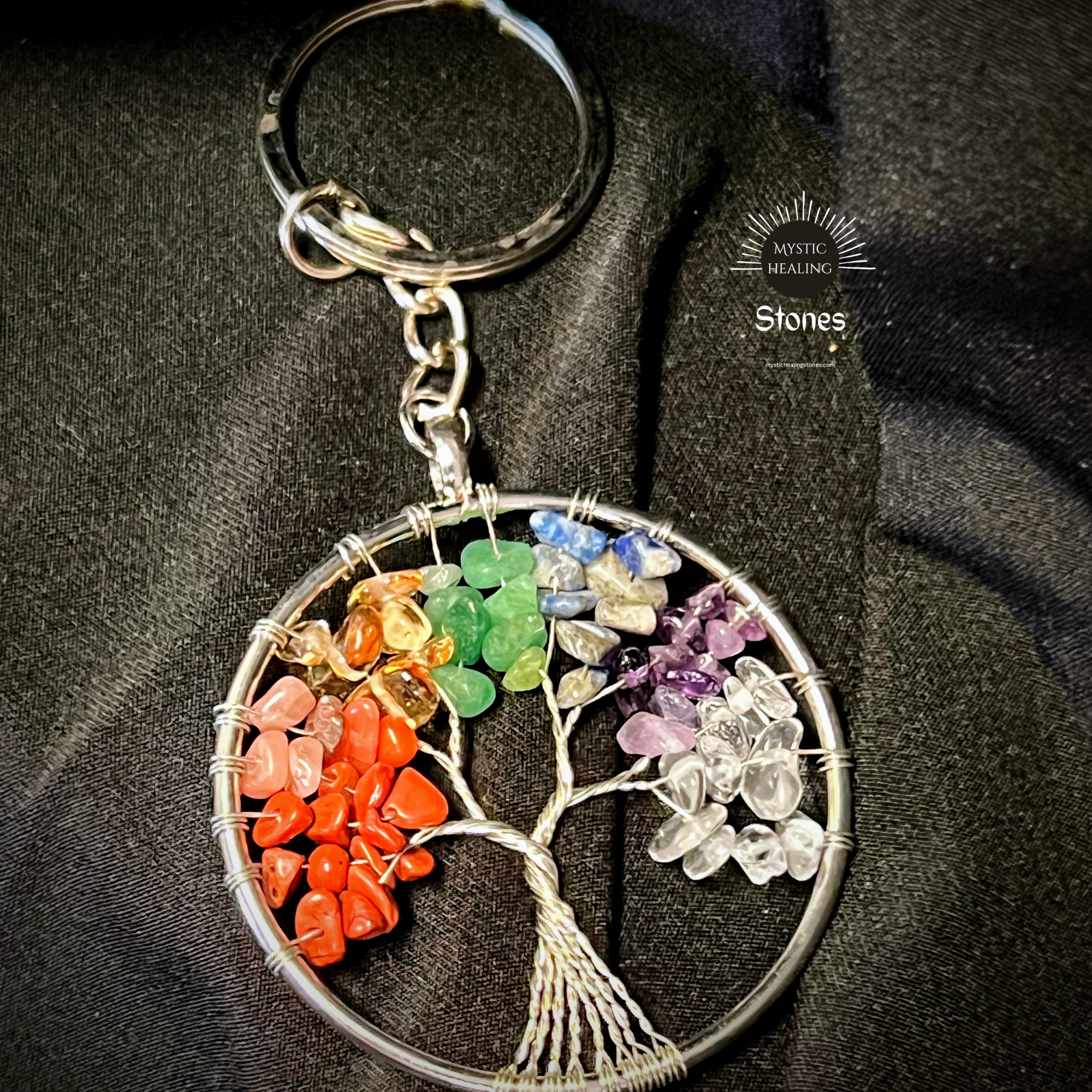 May Tree Keychain Tree of Life Keychain — Mystic Healing Stones