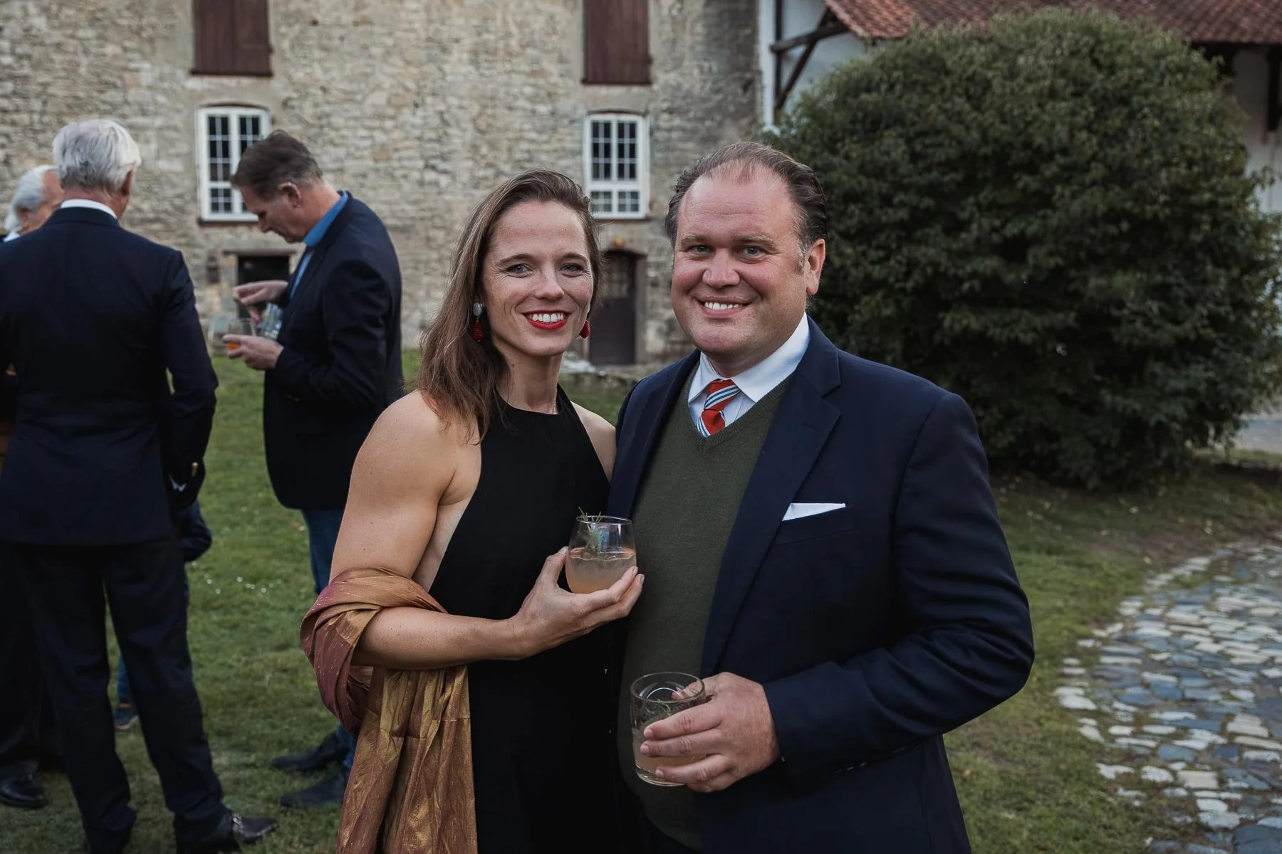 Die Gastgeber und Eigentümer von Kloster Hedersleben bei der Cocktail Hour
