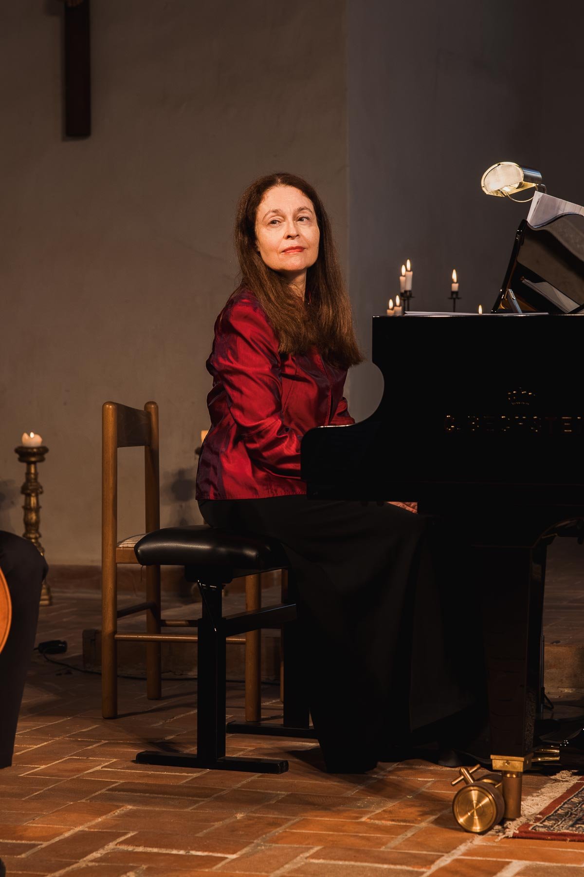 Pianistin Julija Botchkovskaia am Bechstein-Flügel beim Konzert „Das Temperament Italiens“ in St. Trinitatis
