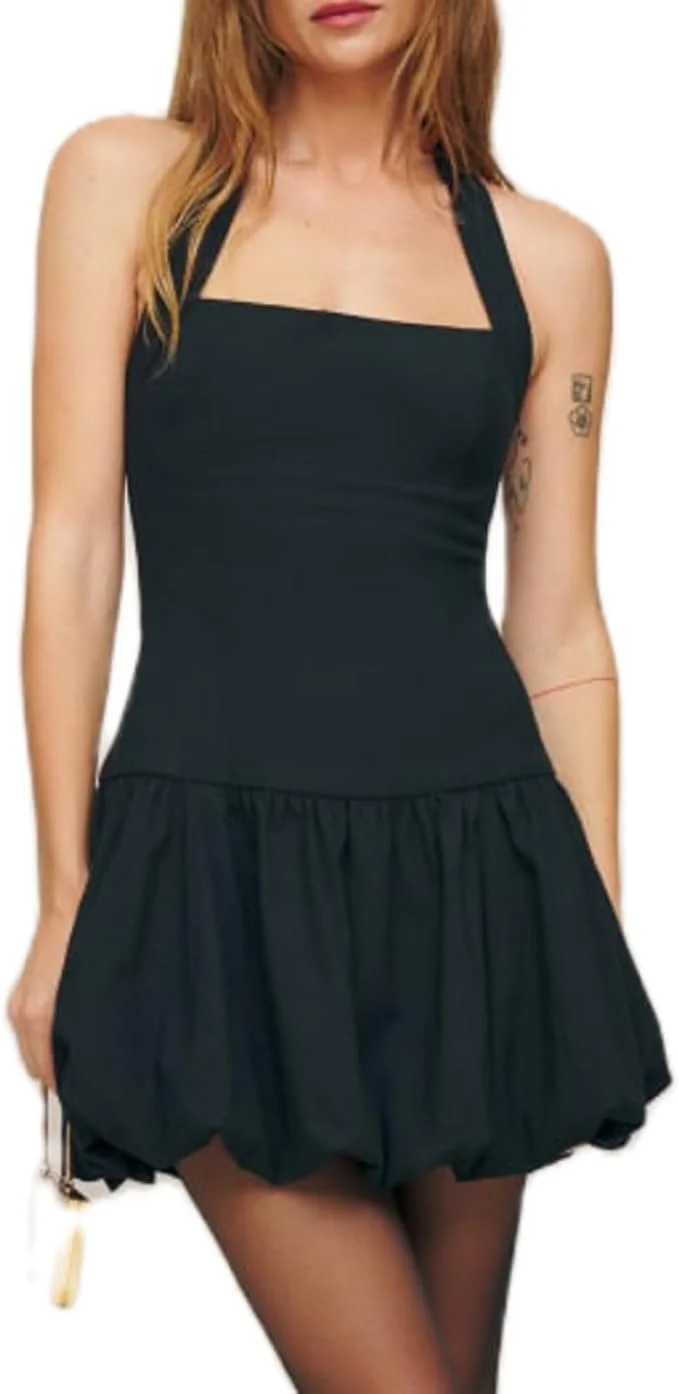 Bubble Skirt Mini Dress