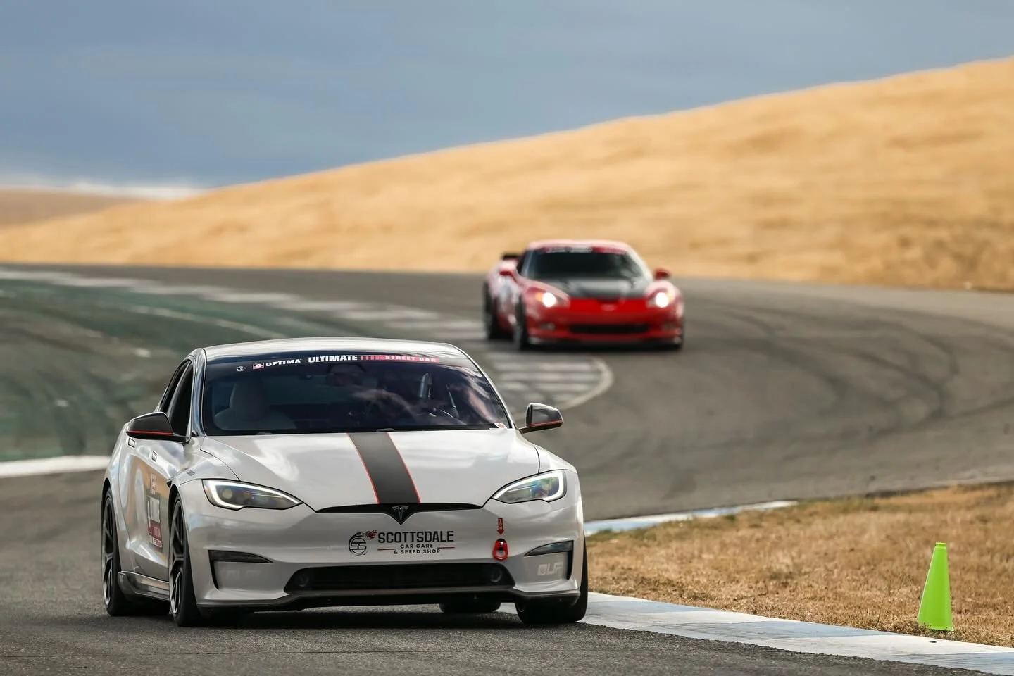 🚨CUSTOMER SPOTLIGHT🚨

This is a special one. A 2022 Tesla Plaid track build! We at Scottsdale Car Care &amp; Speed Shop had the pleasure of helping out Brad with his wheel mounting and corner balancing ahead of his race weekend at Thunderhill Racew