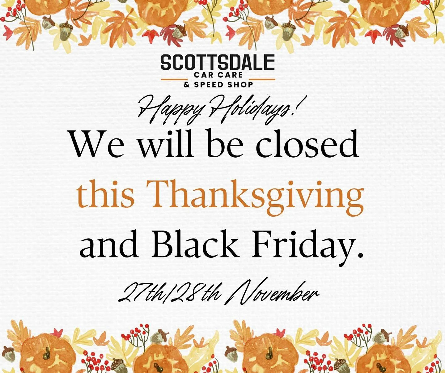 Happy holidays from Scottsdale Car Care &amp; Speed Shop!

Scottsdale Car Care &amp; Speed Shop: Complete Auto Repair &amp; Performance Upgrades in Scottsdale, AZ
From custom dyno tuning and aftermarket performance installs to routine maintenance, br