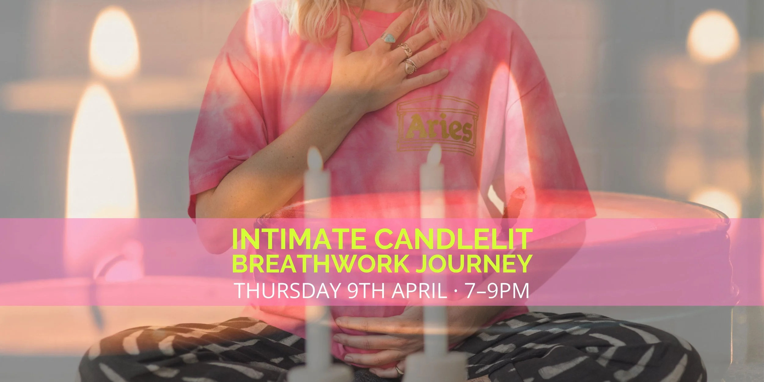 Intimate candlelit breathwork journey