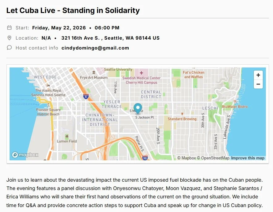 “Let Cuba Live  . . . Stand With Cuba!”