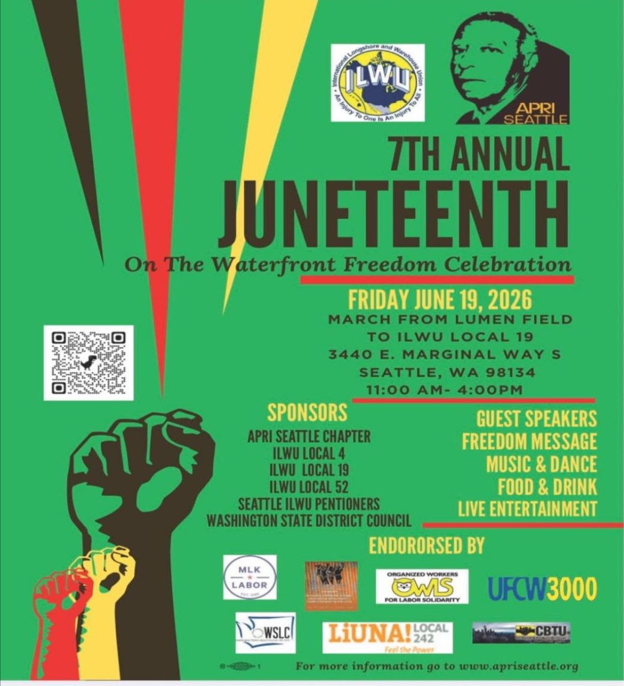Free WA Project: Join the 7th Annual Juneteenth On the Waterfront Freedom Celebration, Seattle
