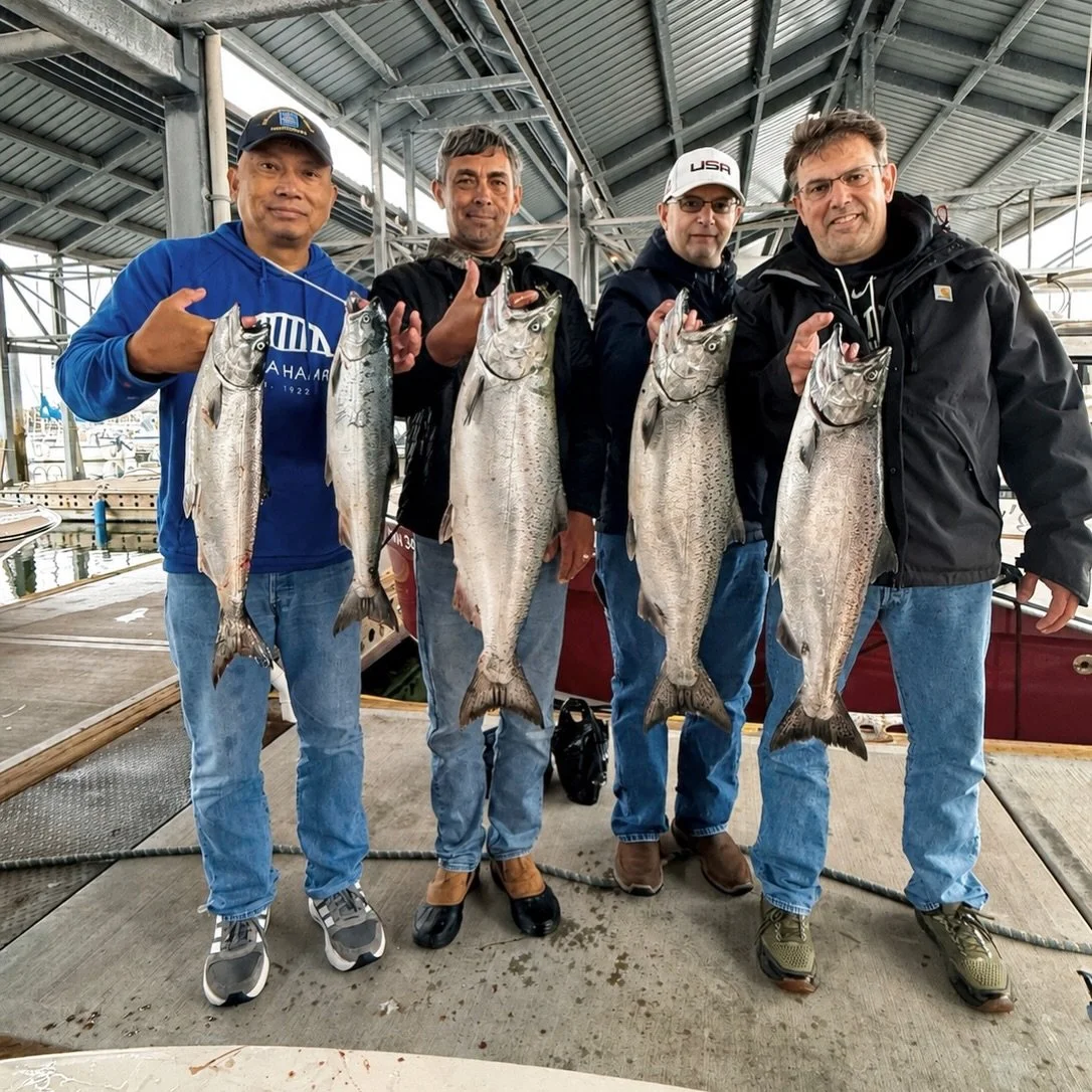 These guys came to fish and they absolutely delivered. Limits caught and Derby Runner-Up honors to top it off! 🏆

Seattle summers are made of big fish, great friends and time on the water!

Ready to make your own epic fishing trip happen? Book your 