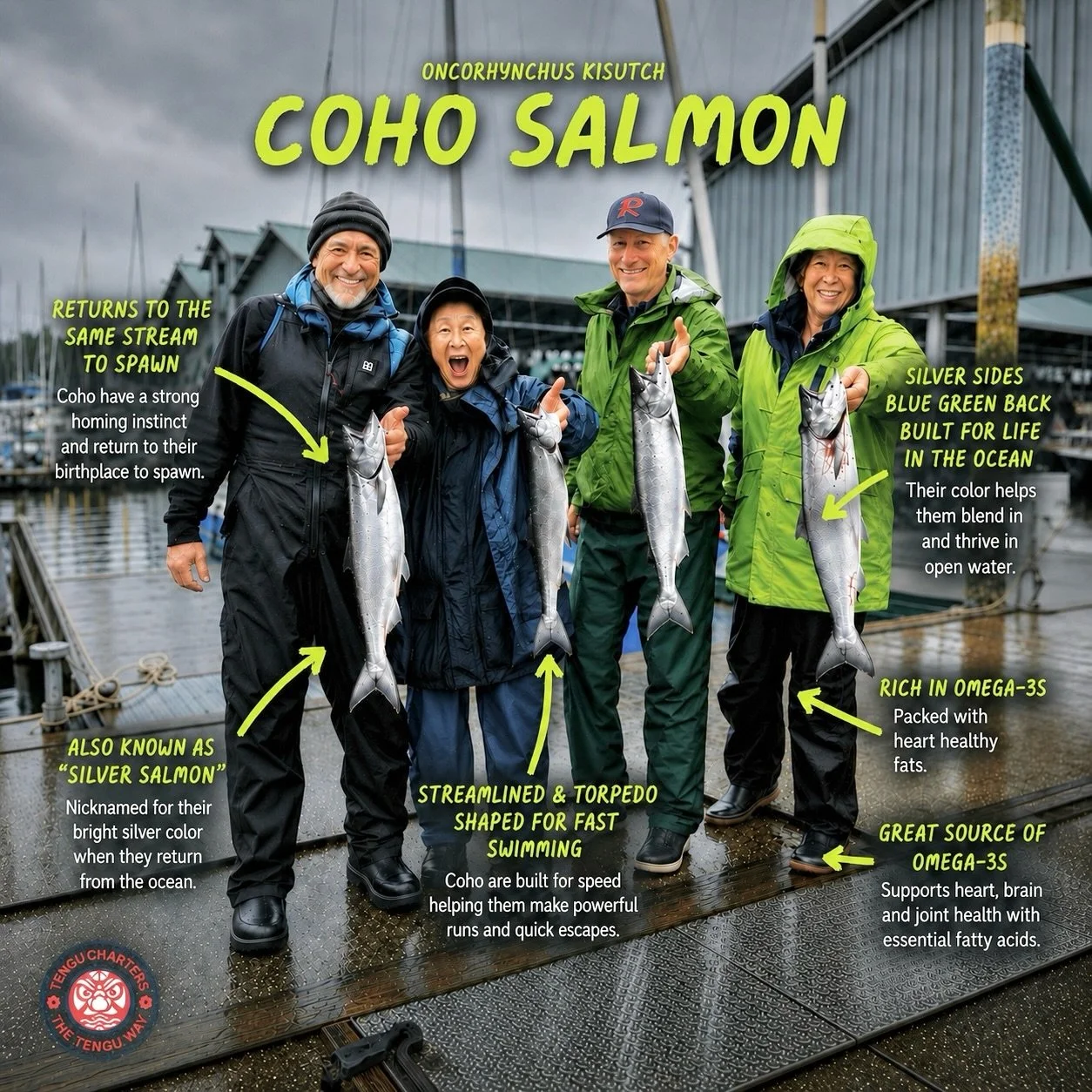 There&rsquo;s more to Coho than meets the eye.

Fast. Powerful. Built for an unforgettable fight. Coho salmon are one of the highlights of every Seattle fishing season.

Swipe through to learn a few fun facts and see why anglers love chasing them in 