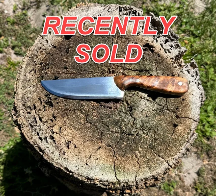 (SOLD) AEB-L Stainless Steel Hunting Knife with Thuya Burl Wood Handle & Kydex Sheath