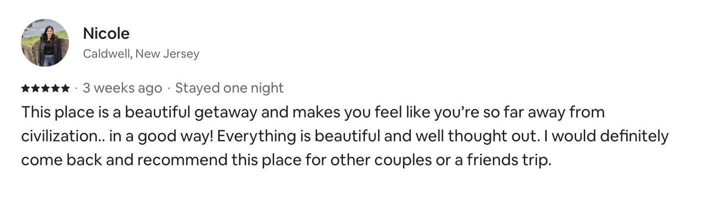 Don't take our word for it. Click above to see what our guests are saying.