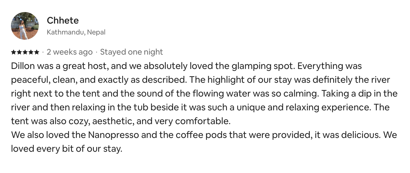 Don't take our word for it. Click above to see what our guests are saying.