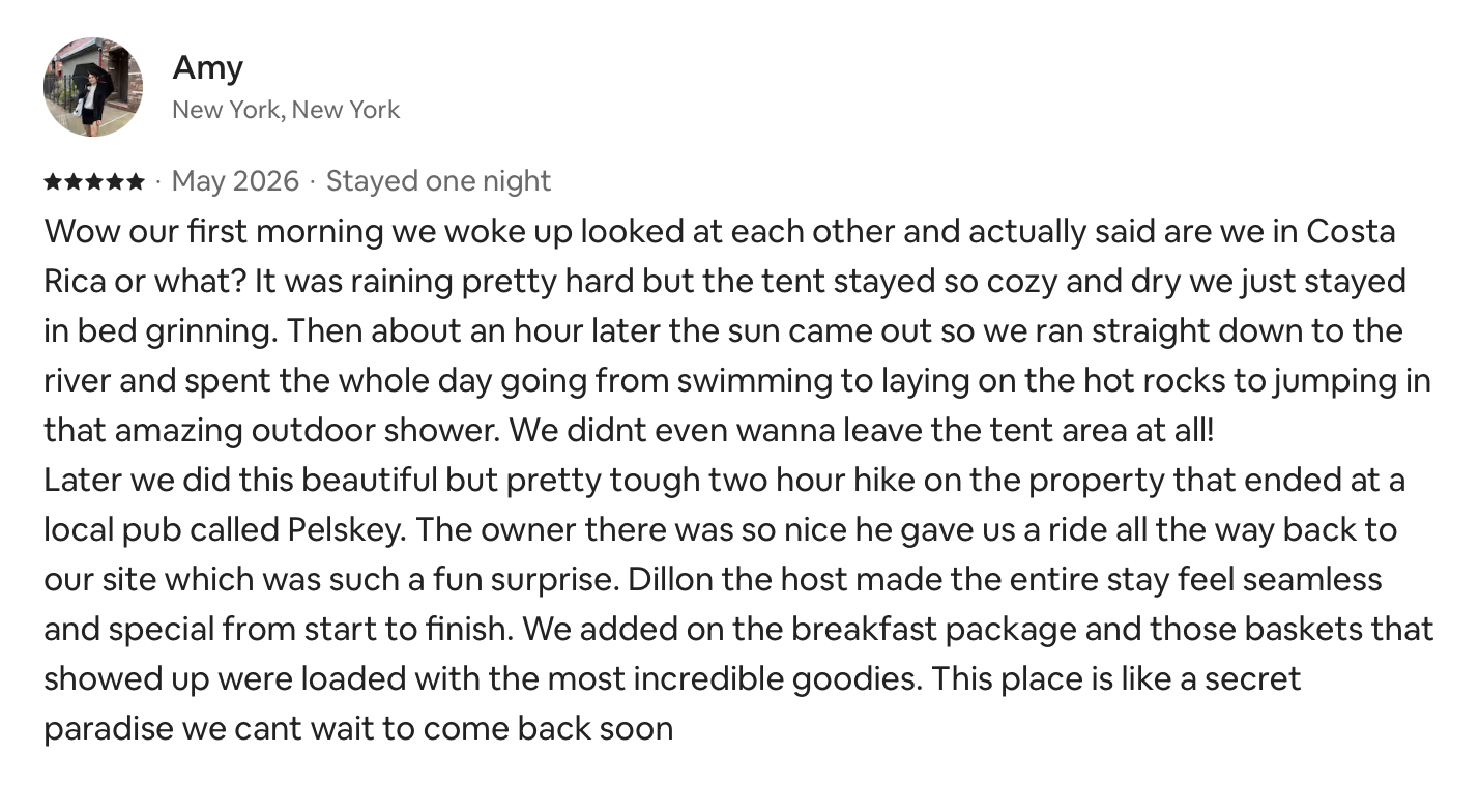 Don't take our word for it. Click above to see what our guests are saying.
