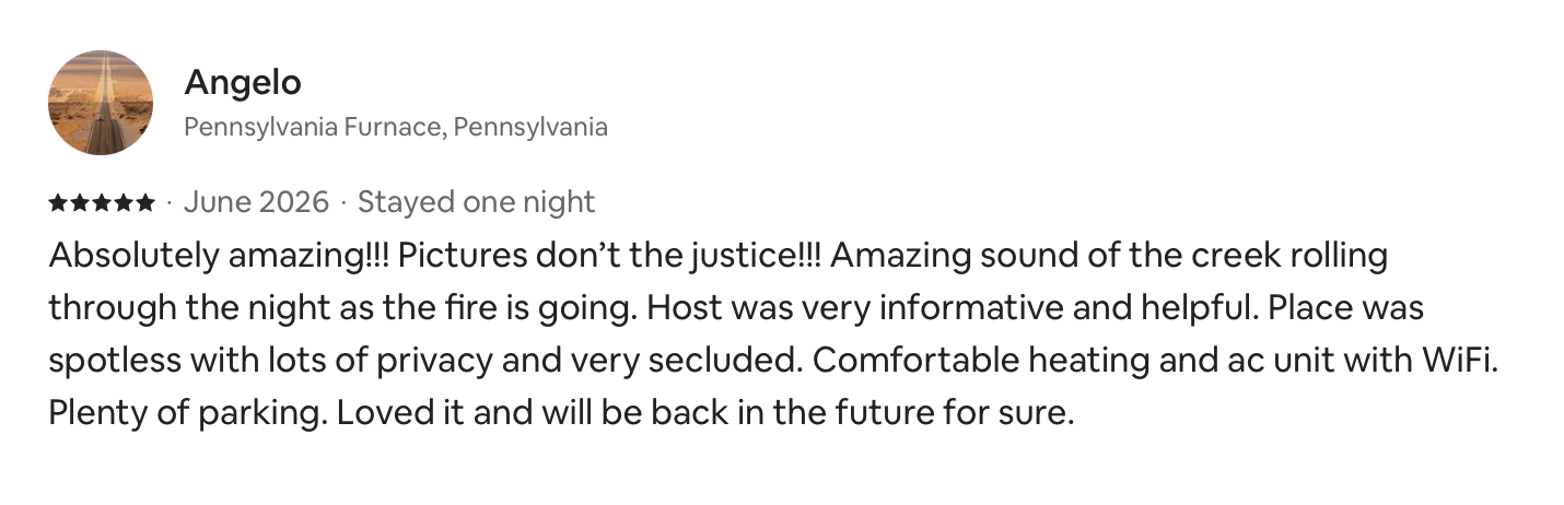 Don't take our word for it. Click above to see what our guests are saying.