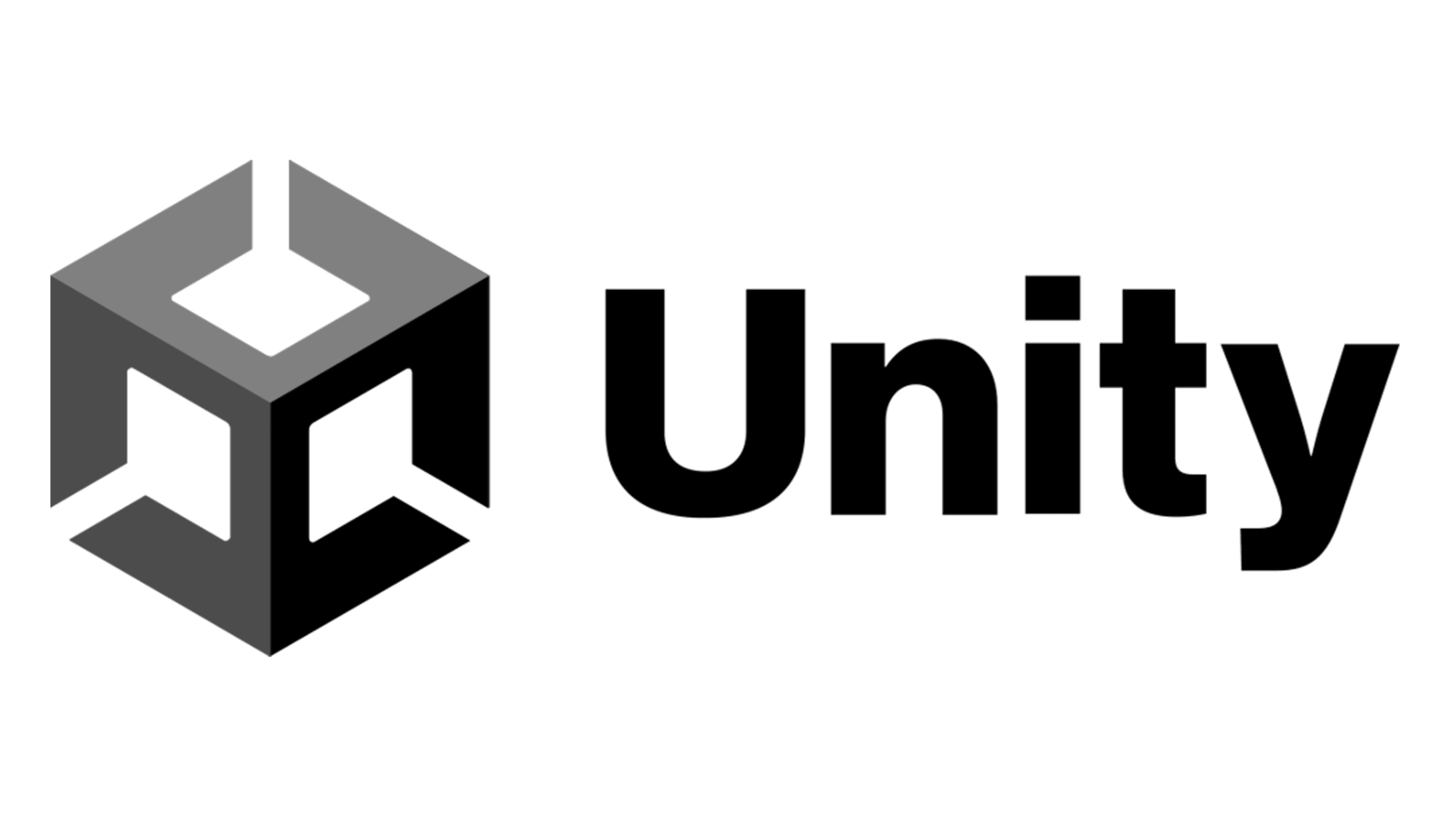 The official logo of the Unity game engine.