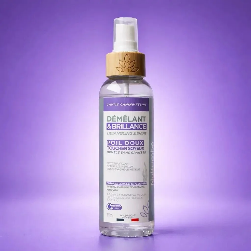 Démêlant lustrant naturel pour chiens et chats - Nellumbo