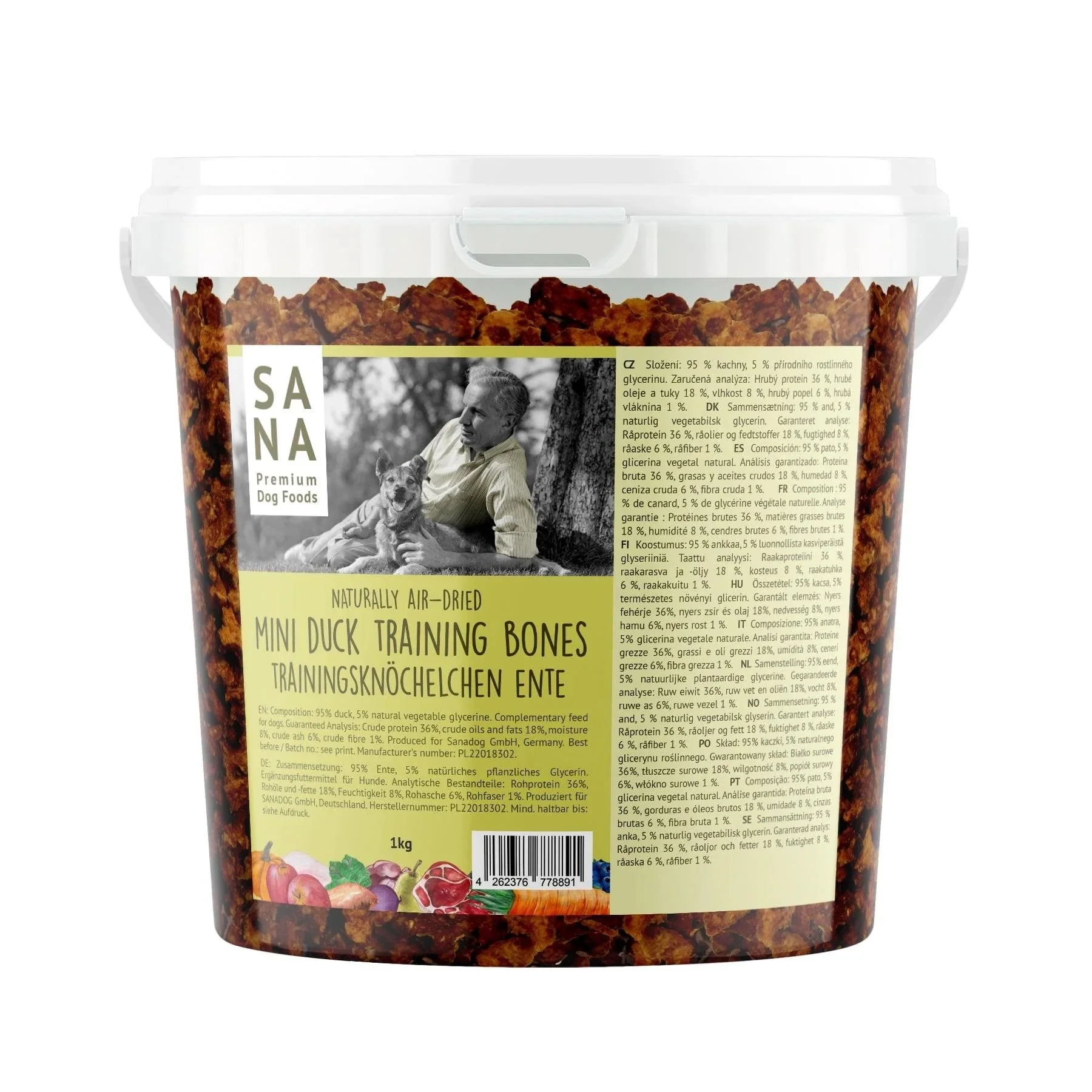 SANA - Seau friandises training CANARD