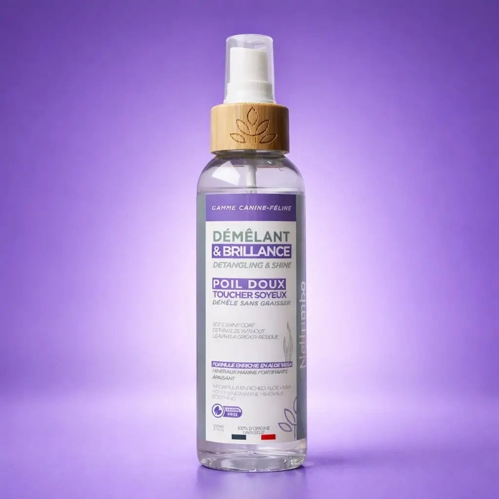 Démêlant lustrant naturel pour chiens et chats - Nellumbo