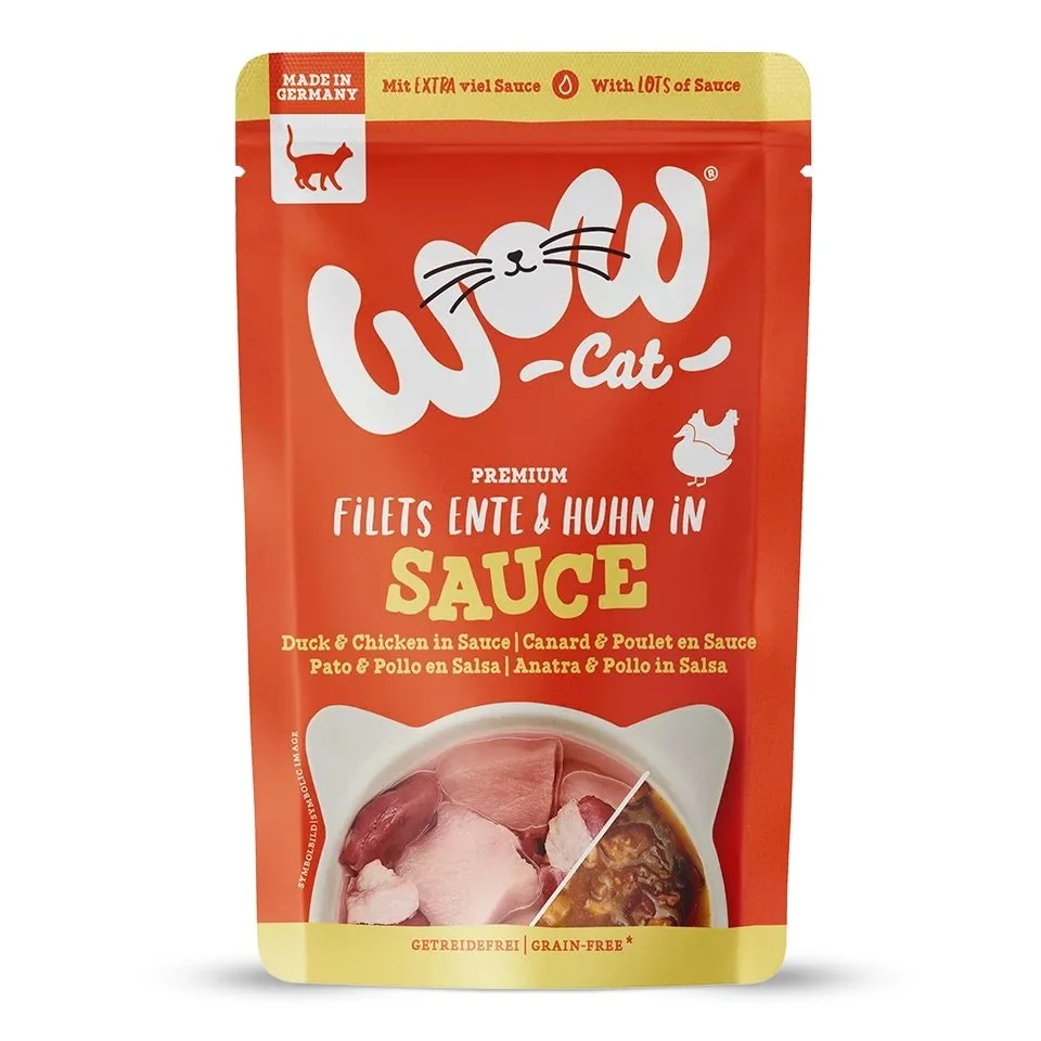 WOW CAT - Filets en sauce (poulet & canard)
