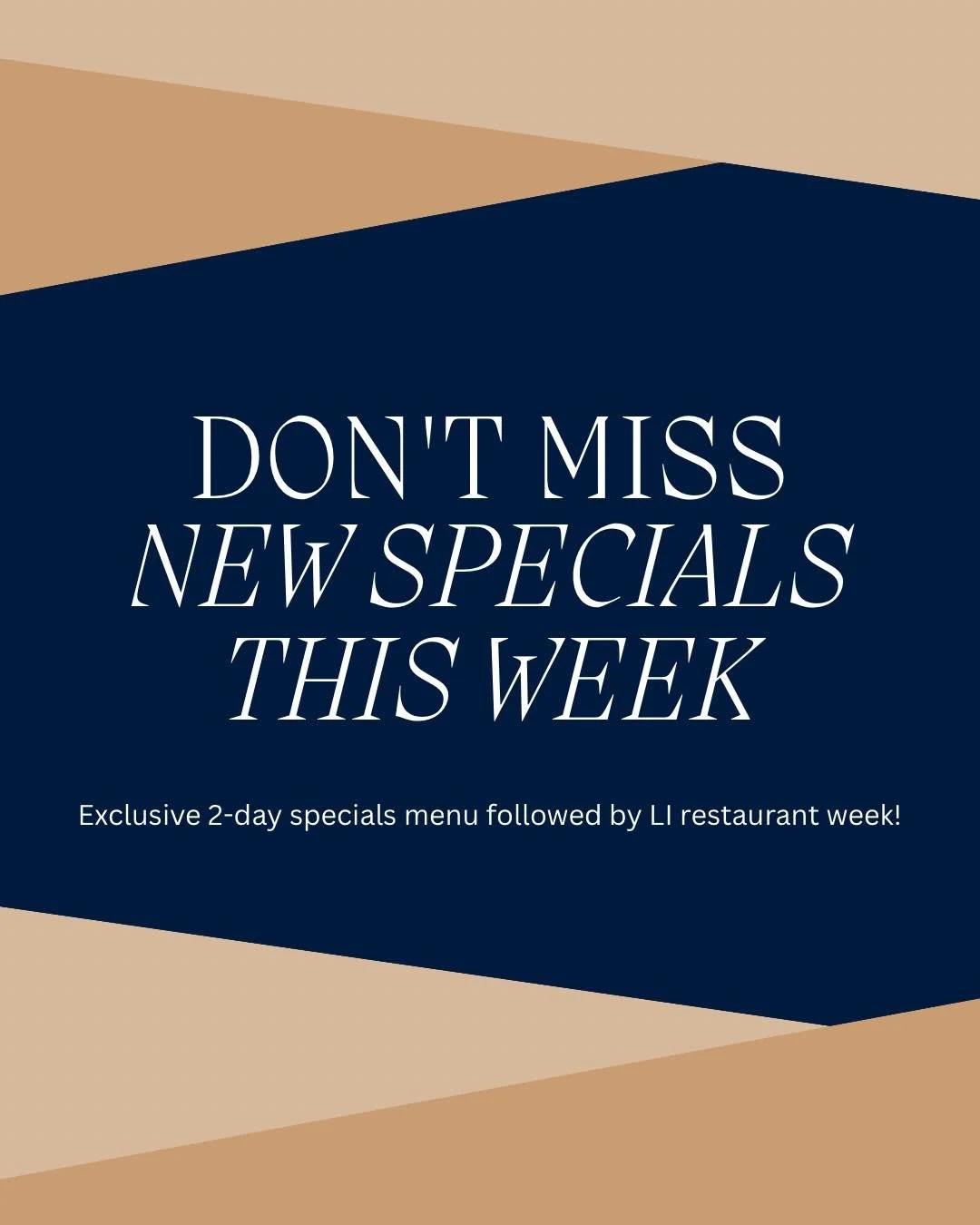 BREAKING NEWS! Restaurant Week is almost here&hellip; but first 👀 a 2-day exclusive specials menu! Swipe to see what&rsquo;s cooking ➡️

2-Day Specials Menu only available 1/23-1/24
Restaurant Week Menu only available 1/25-2/1

We hope your hungry ?