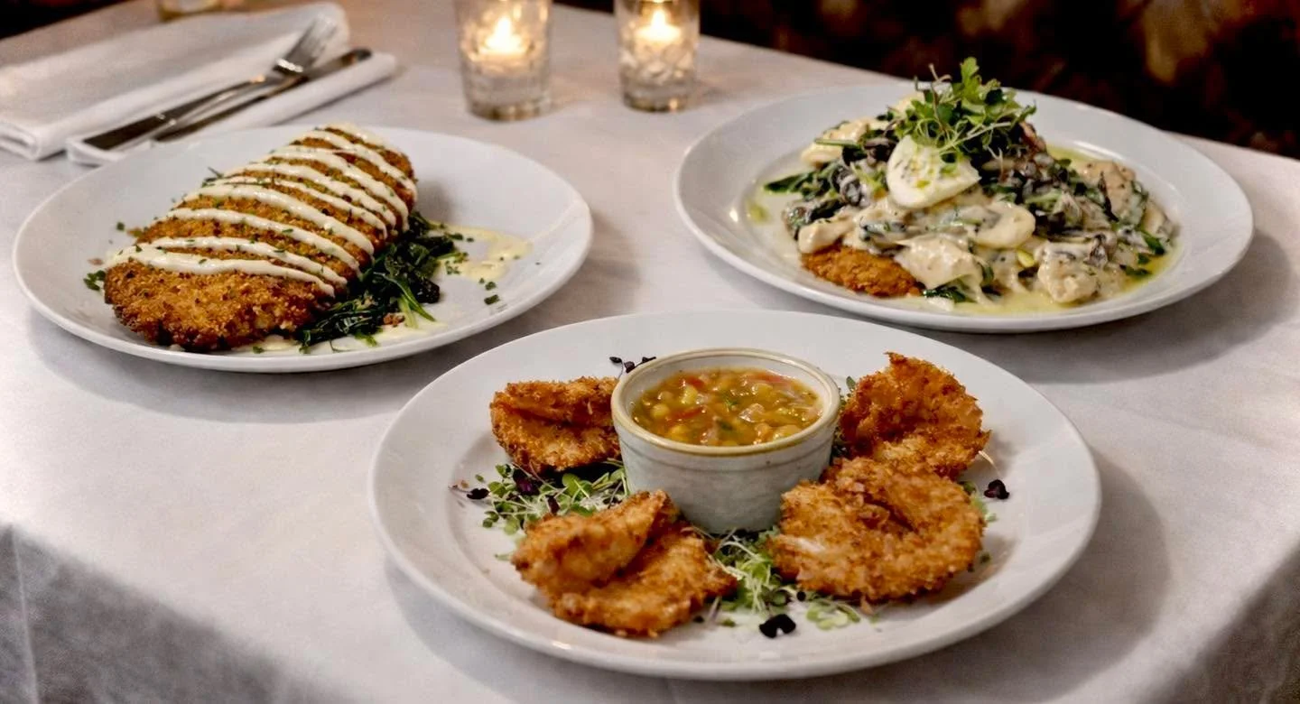 Cancel your plans. This is better 😍

This week only:
🍴 Veal Valentino
🍤 Jumbo Coconut Shrimp
🐟 Pistachio-Crusted Seabass
Your table is waiting at The Coop.