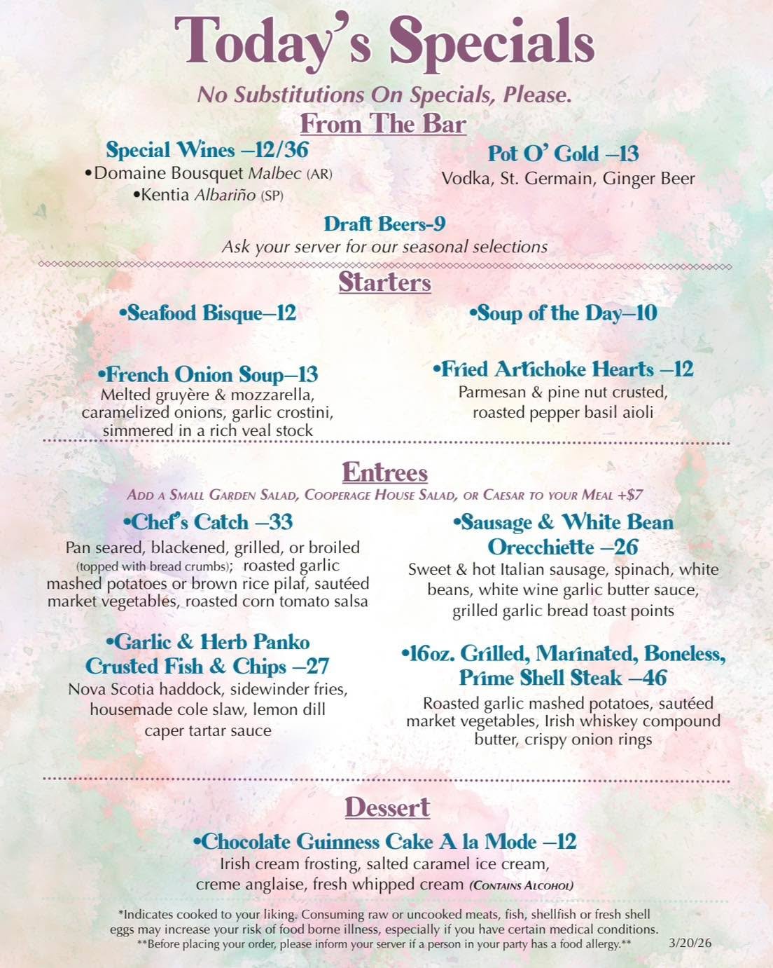 Stop scrolling! Your new obsession is here!✨ Fried Artichoke Hearts, Sausage &amp; White Bean Orecchiette, and Chocolate Guinness Cake A La Mode. Who&rsquo;s hungry? 🍴