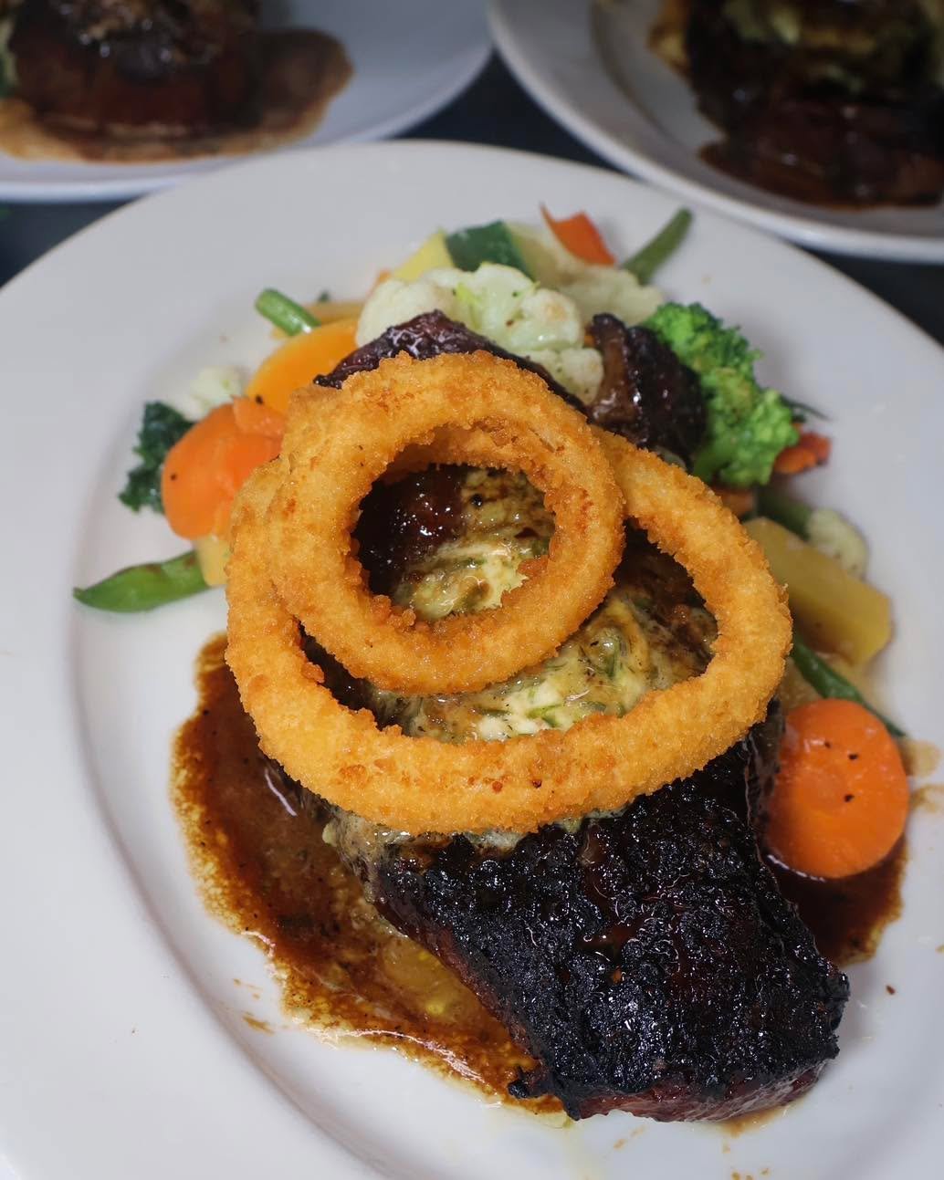 There&rsquo;s nothing better than a steak served with cheddar chive mashed potatoes 🥩 On special this week!