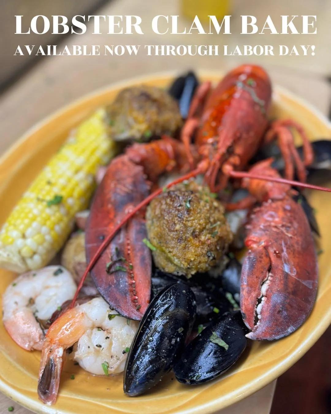 Guess what 👀🦞 

THE LOBSTER CLAM BAKE IS BACK! Now through Labor Day!
