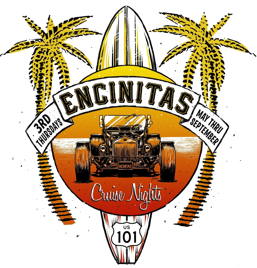 Encinitas Cruise Nights Classic Cars on the 101 Official Page
