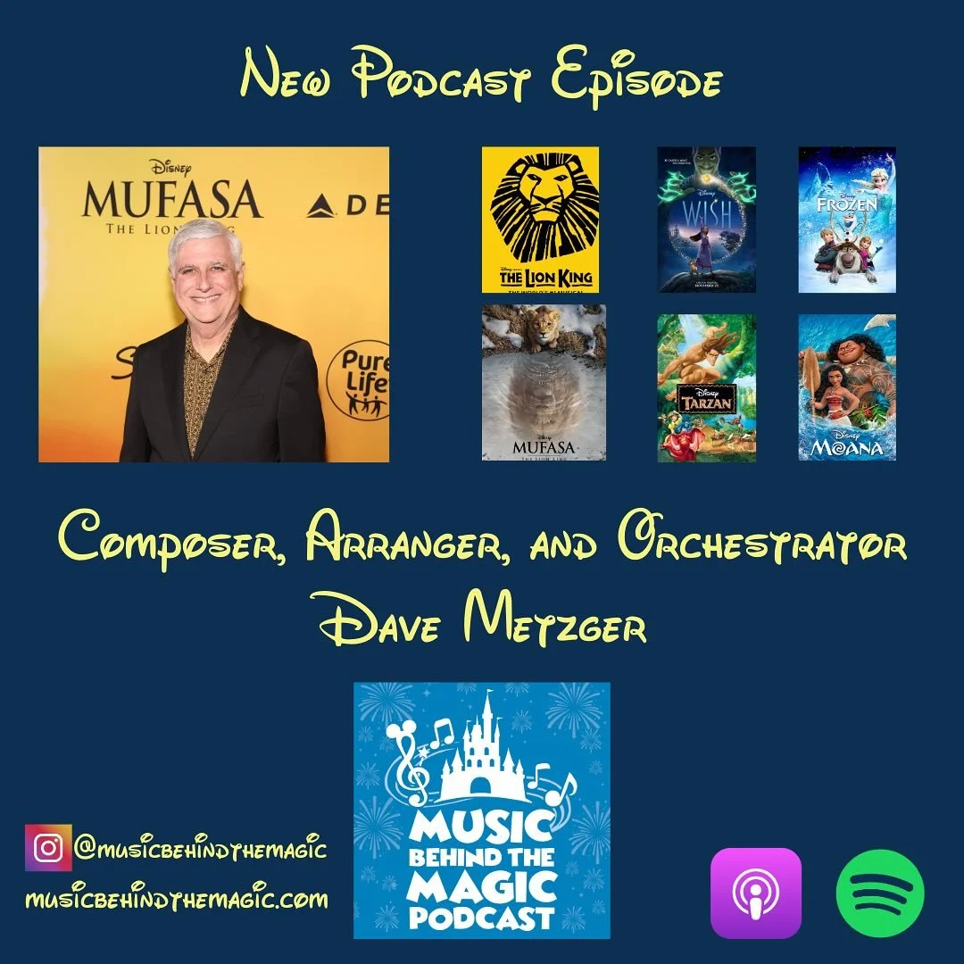 New podcast episode! Thanks to @davemetzgermusic for joining us and for the incredible conversation. His work on so many iconic Disney films is remarkable. We had a wonderful conversation with some incredible musical stories. I hope you enjoy listeni
