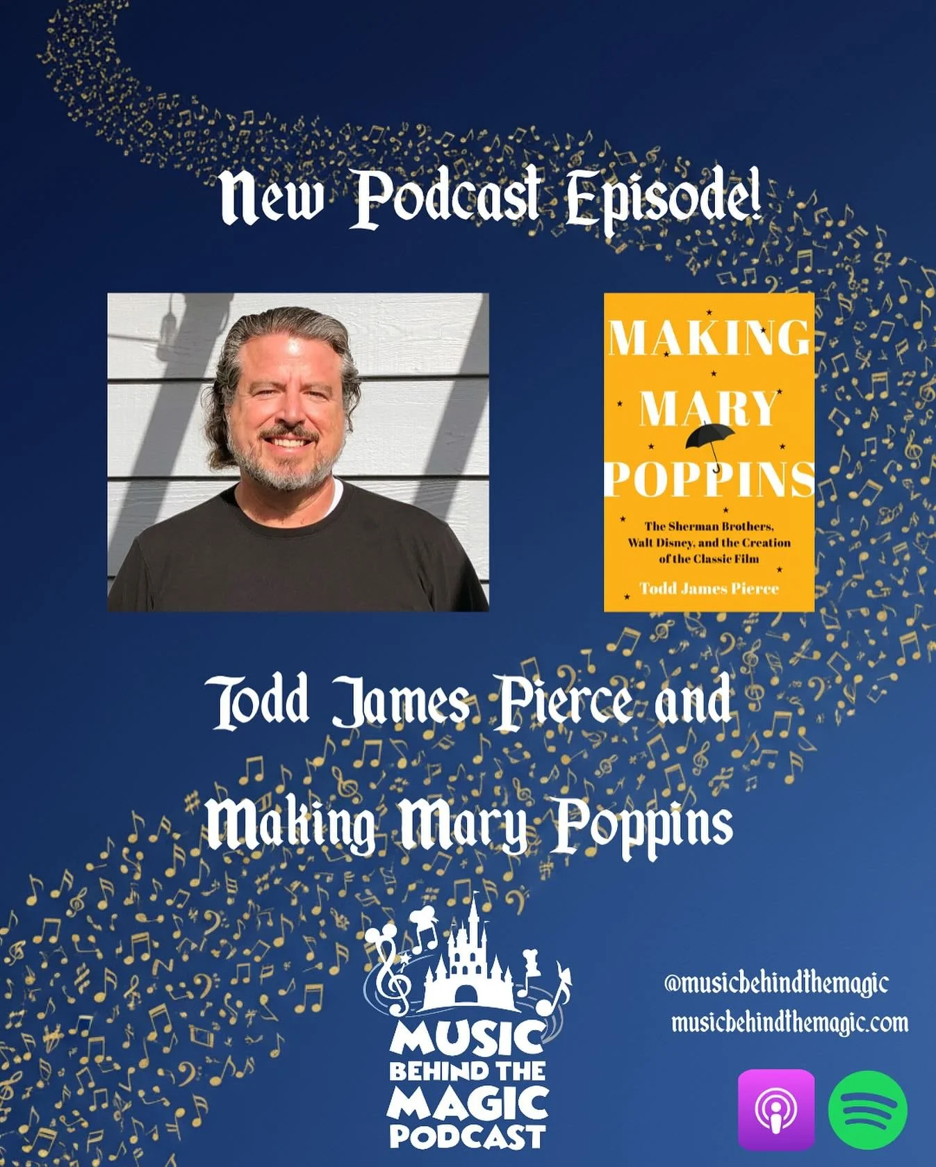 On our latest episode, we are joined by Todd James Pierce (@dhipodcast) to discuss his fantastic new book, &ldquo;Making Mary Poppins: The Sherman Brothers, Walt Disney, and the Creation of the Classic Film.&rdquo; He shares a ton of previously unkno