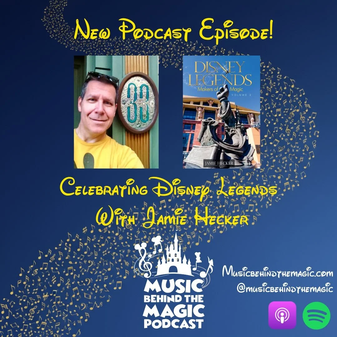 In our latest podcast, Jamie Hecker (@jamieheckerwriter) joins us to discuss his new book &ldquo;Disney Legends: Makers of Magic Vol. 2.&rdquo; We talk about how the Disney Legends award came to be, and some of its musically-influenced recipients, li