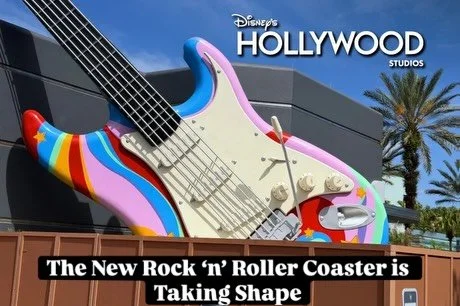 Some new pics of the guitar and ride vehicle outside of the new Rock &lsquo;n&rsquo; Roller Coaster starring The Muppets! It opens on May 26th and it looks like things are&hellip;moving right along. 😂😂

Are you excited for the reimagined ride?

@th