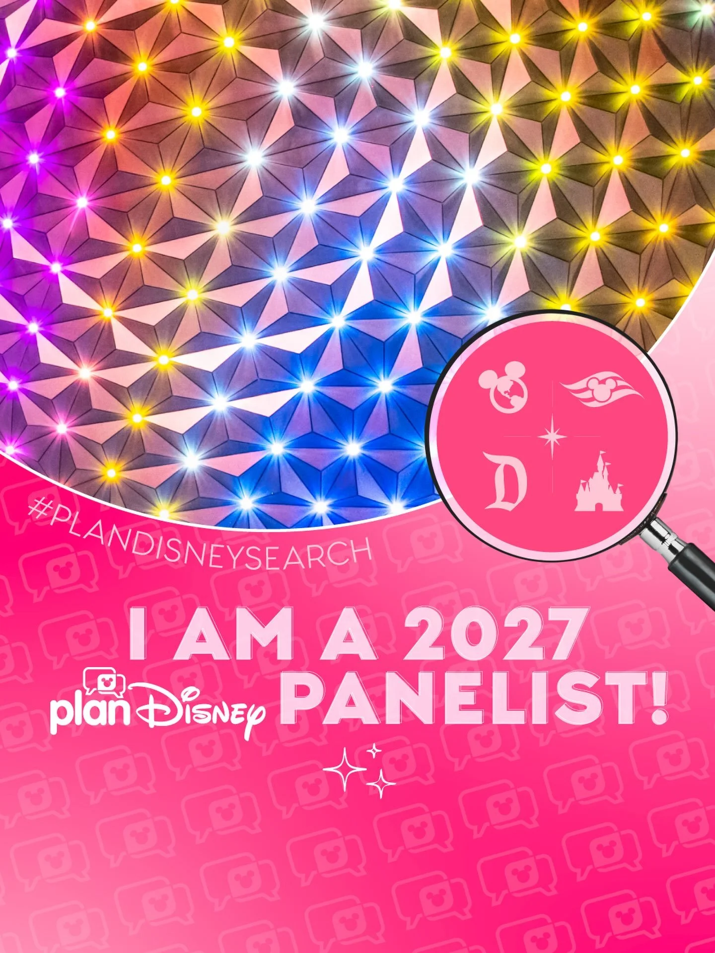 I am so humbled, honored, grateful, and EXCITED to have been selected as a 2027 panelist for @plandisneypanel!

#plandisney #plandisneysearch @disneyparks @disneyvacationclub